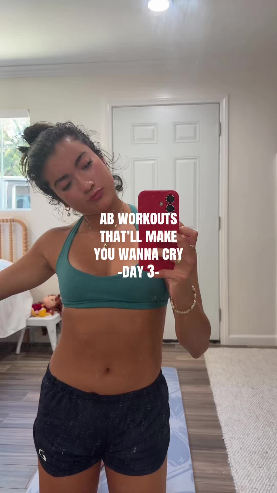 abs day 3 😛 #nopainnogain #abs #workout #gymgirl