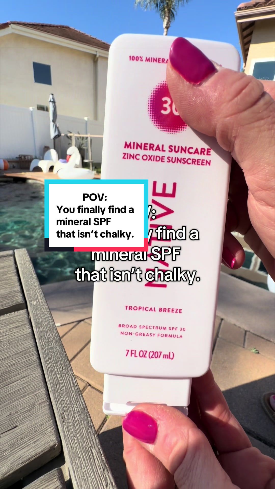 Didn’t expect to love a mineral sunscreen this much. @Native Tropical Breeze Mineral Lotion SPF 30 smells like summer...