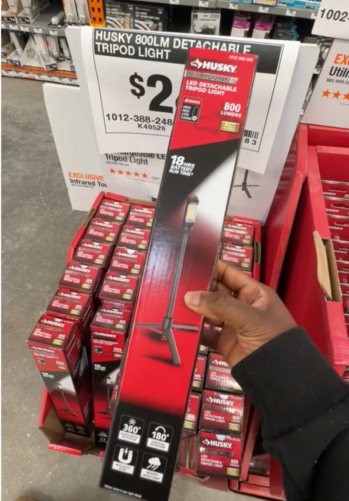 @Arnell.armon I am influenced! I got the viral @The Home Depot rechargeable led tripod light! 🤩 #tripod