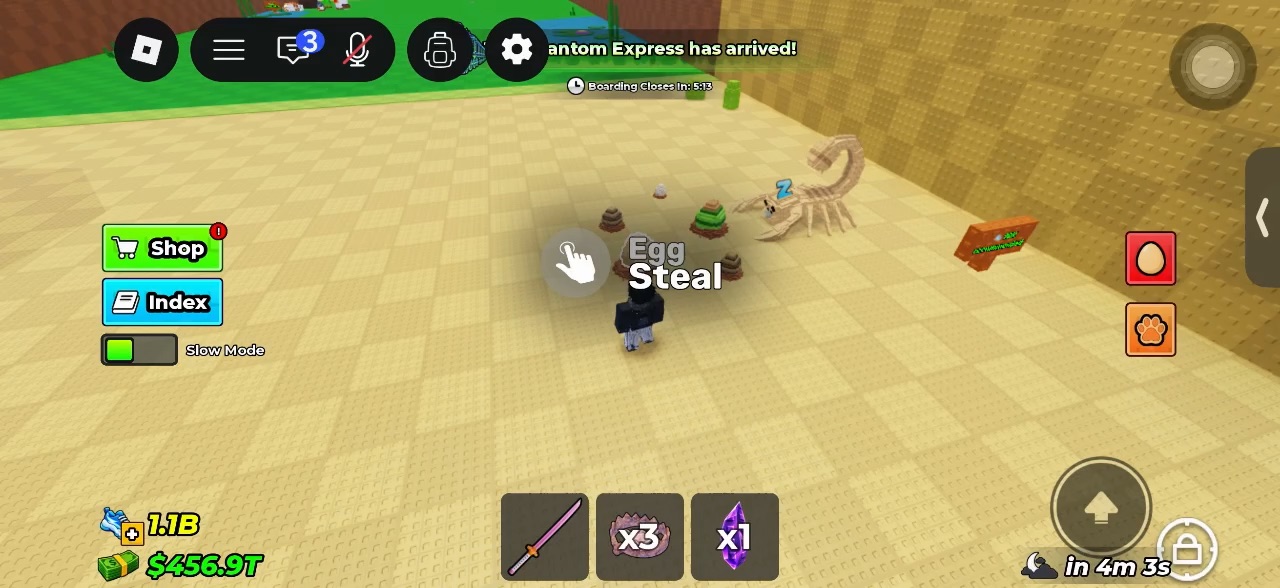 Showing gameplay of Steal an Egg