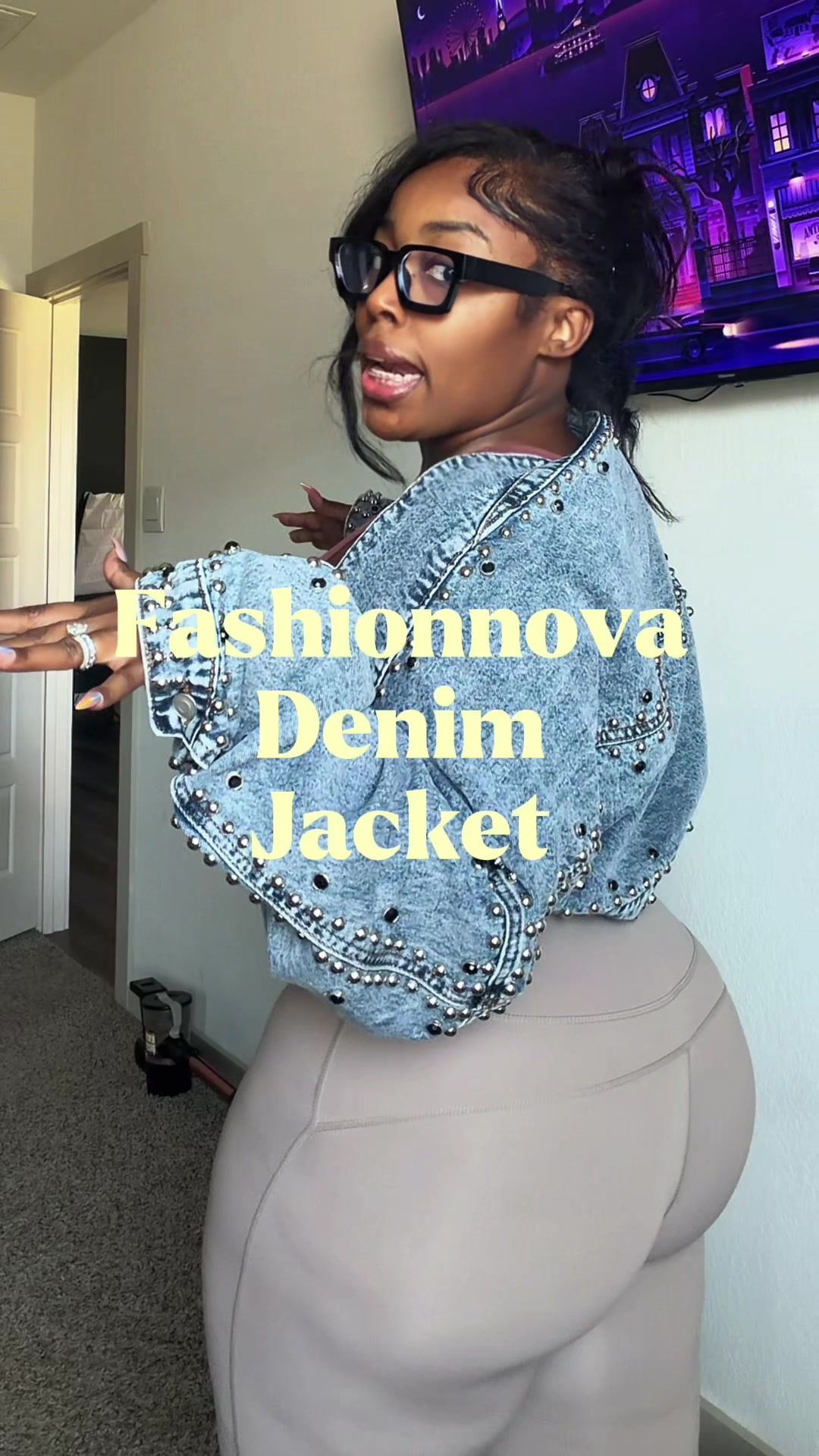 Studded Denim Jacket @Fashion Nova ✨🖤✨ #styleinspo #denimjacket #plussizefashion #fashionnova #falldealsforyou