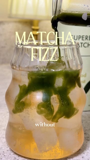Let me know if you try this? matcha fizz, two ingredients, zero regrets 🍵✨ whisked up @herbloomz_official matcha wit...