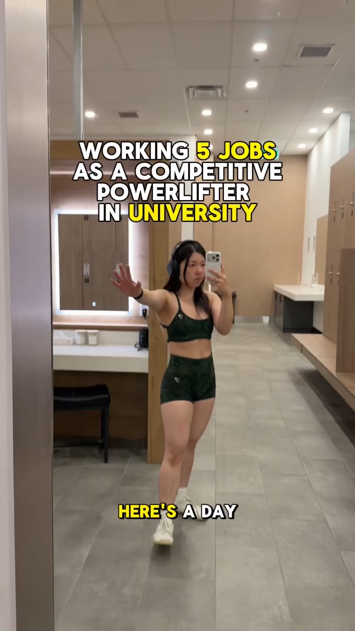 Working 5 jobs as a powerlifter who is in University