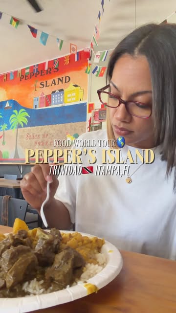 @black_ballerina food world tour 🌎 brought us to Trinidad 🇹🇹 @peppersislandybor did NOT disappoint! 🔥 What countr...