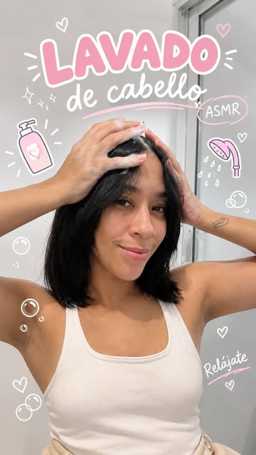 Día de lavado 🫧🩷✨ Un ratito para mí, para relajarme y dejar mi cabello limpio, suave y bonito. 🧴🫧 #HairRoutine #f...
