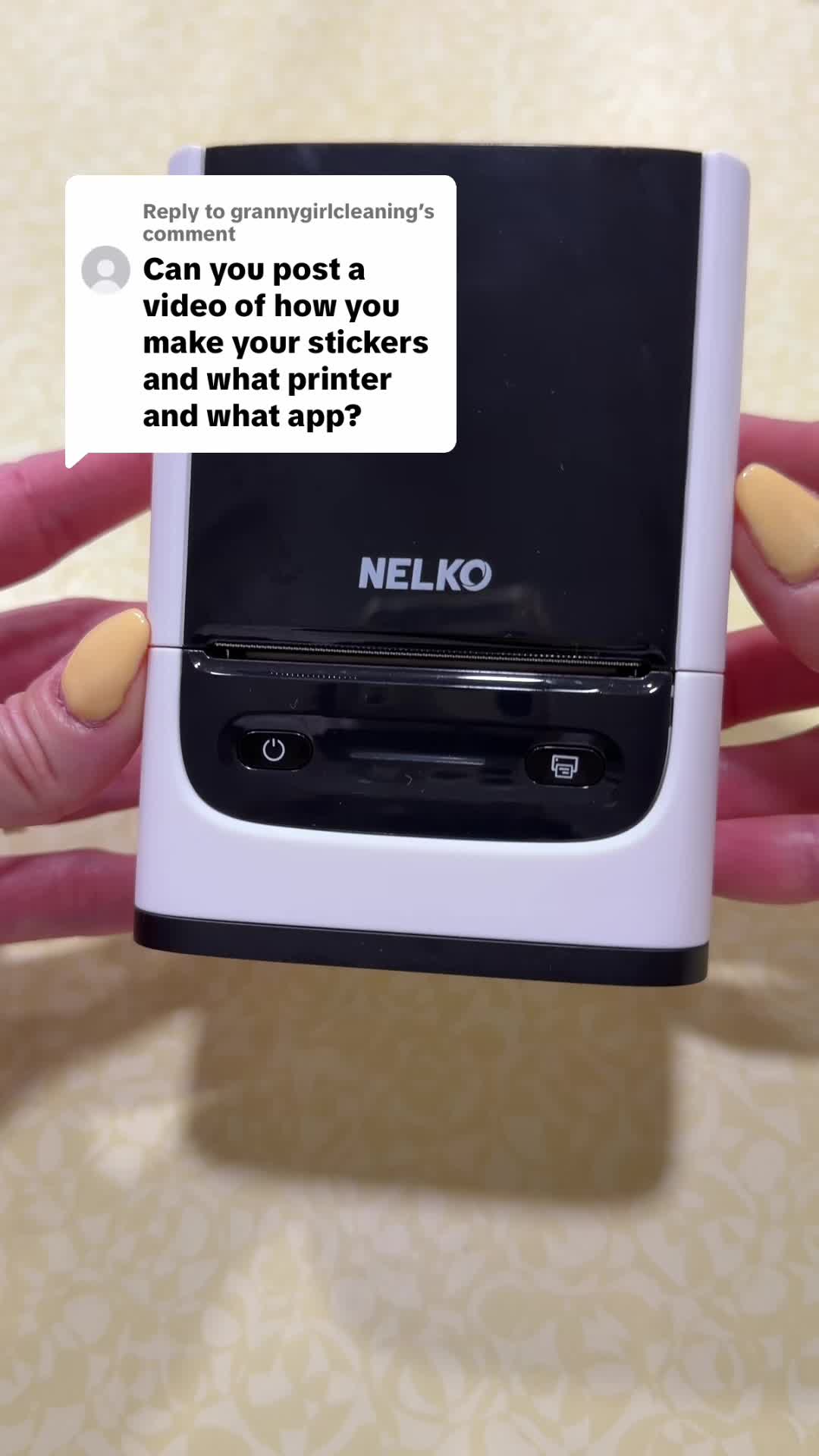 Replying to @grannygirlcleaning I have no idea how to link the printer, but it’s the Nelko PM220 off of TikTok shop!...