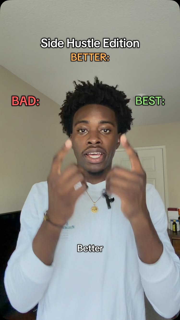 Bad ❌ Better 🤔 Best ✅ Want to get paid to make simple videos for brands? Comment “LAUNCH” and I’ll send you the link.