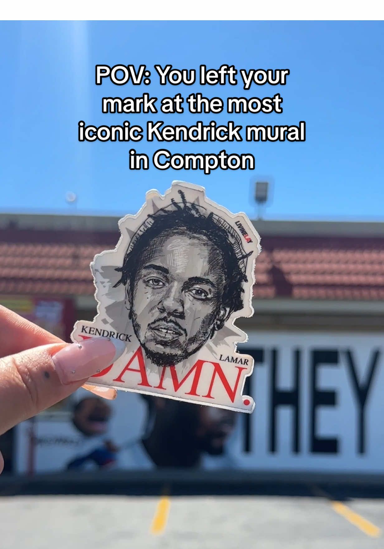 POV: i love this mural and Kendrick and just wanted a lil space in the world by it. #kendricklamar #grandnational #gr...