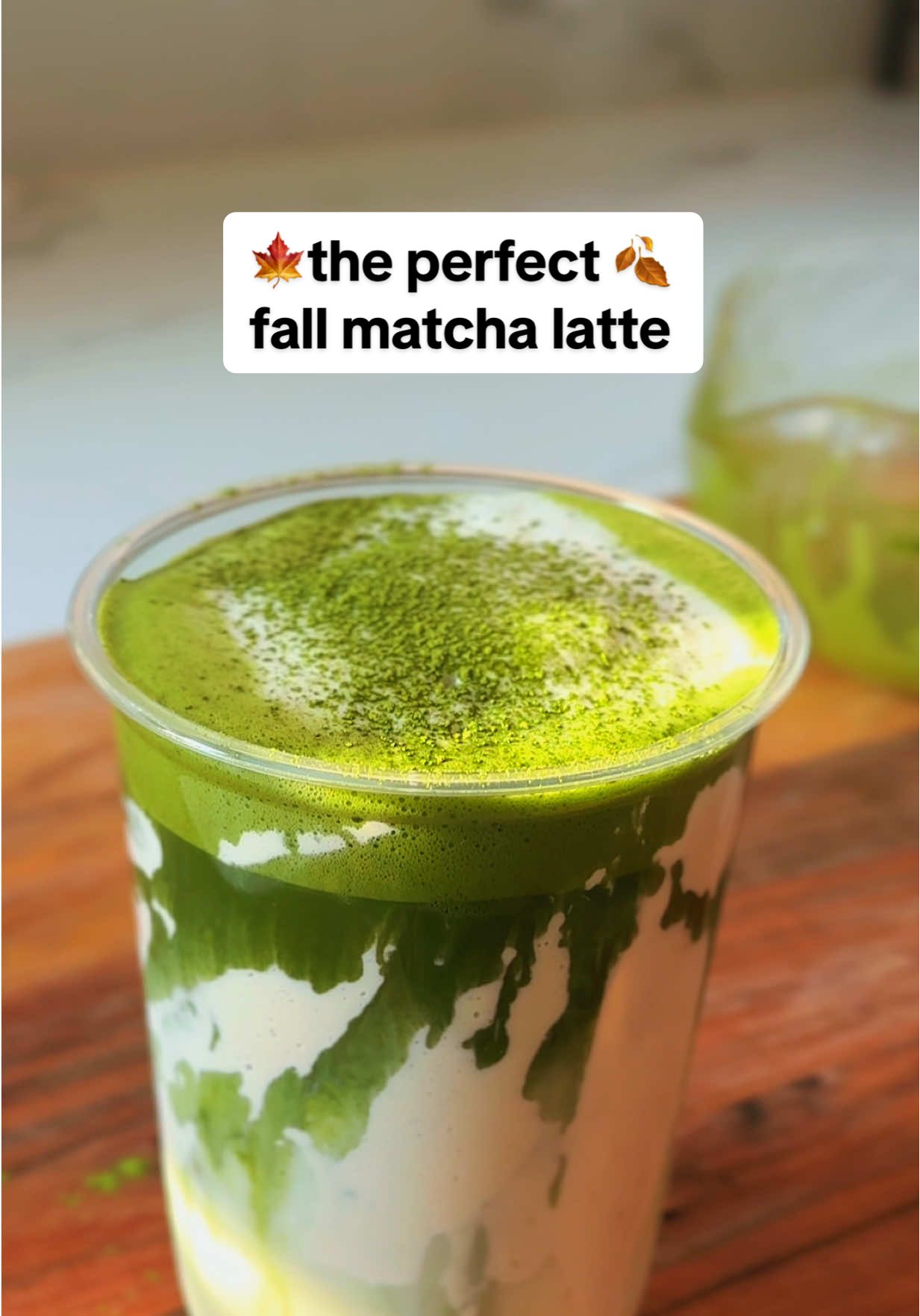 A marshmallow creme matcha latte - How pretty is she? The matcha powder is linked 💚 Pair with smores and fall weathe...