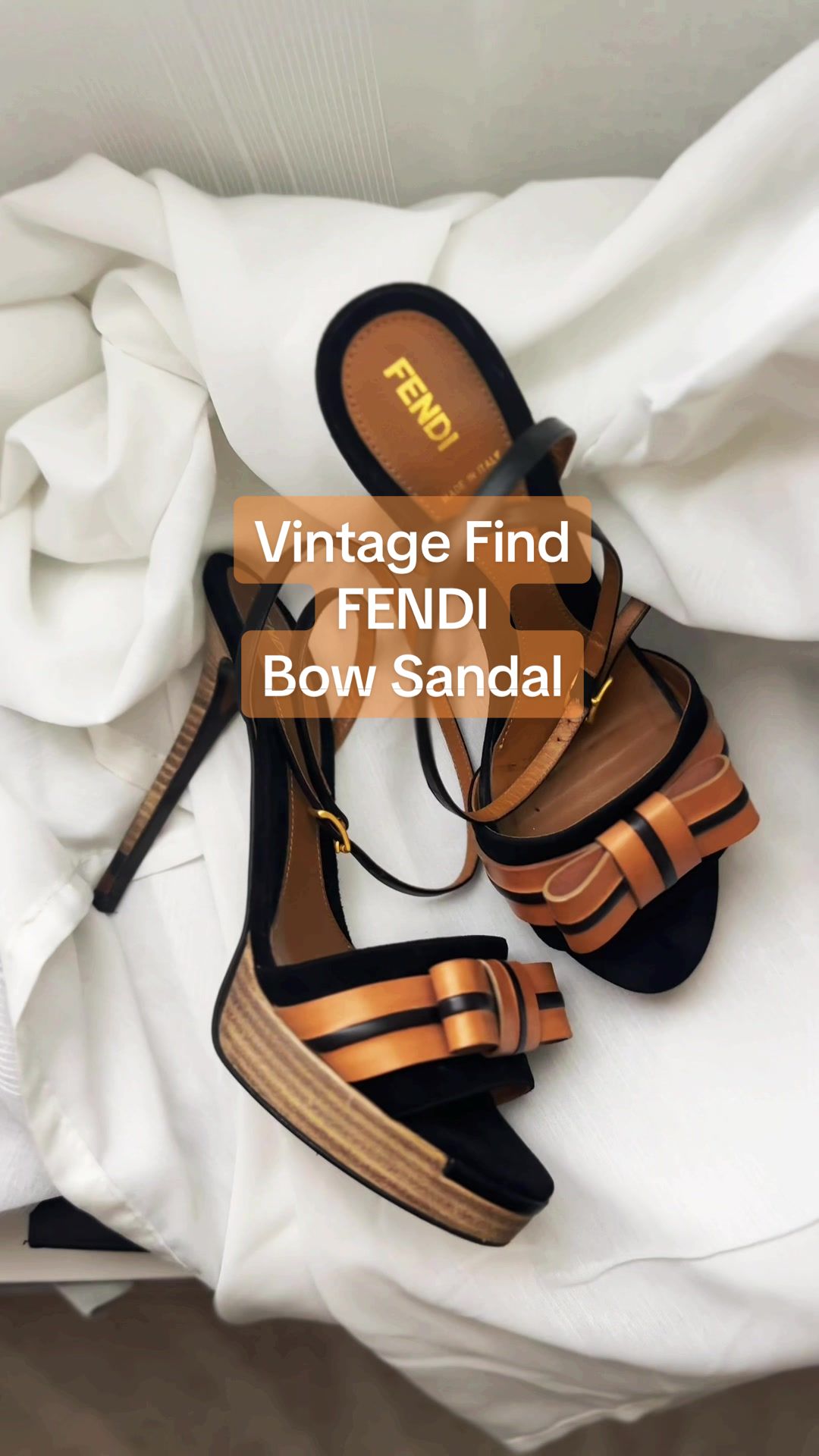 my favorite recent find 😍 * no idea what year but i love em @The RealReal #early2000s #y2k #thrifting #fendiheels #f...