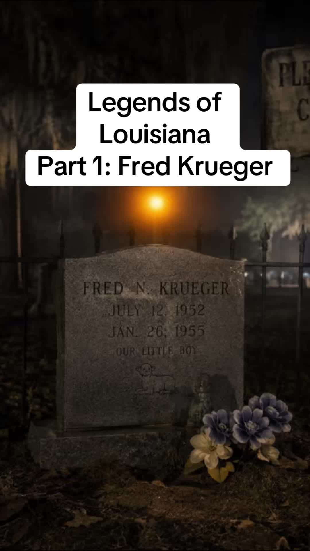 The legend of the glowing grave in DeRidder, Louisiana… 👻🔥 At Pleasant Hill Cemetery, the grave of young Fred N. Kr...