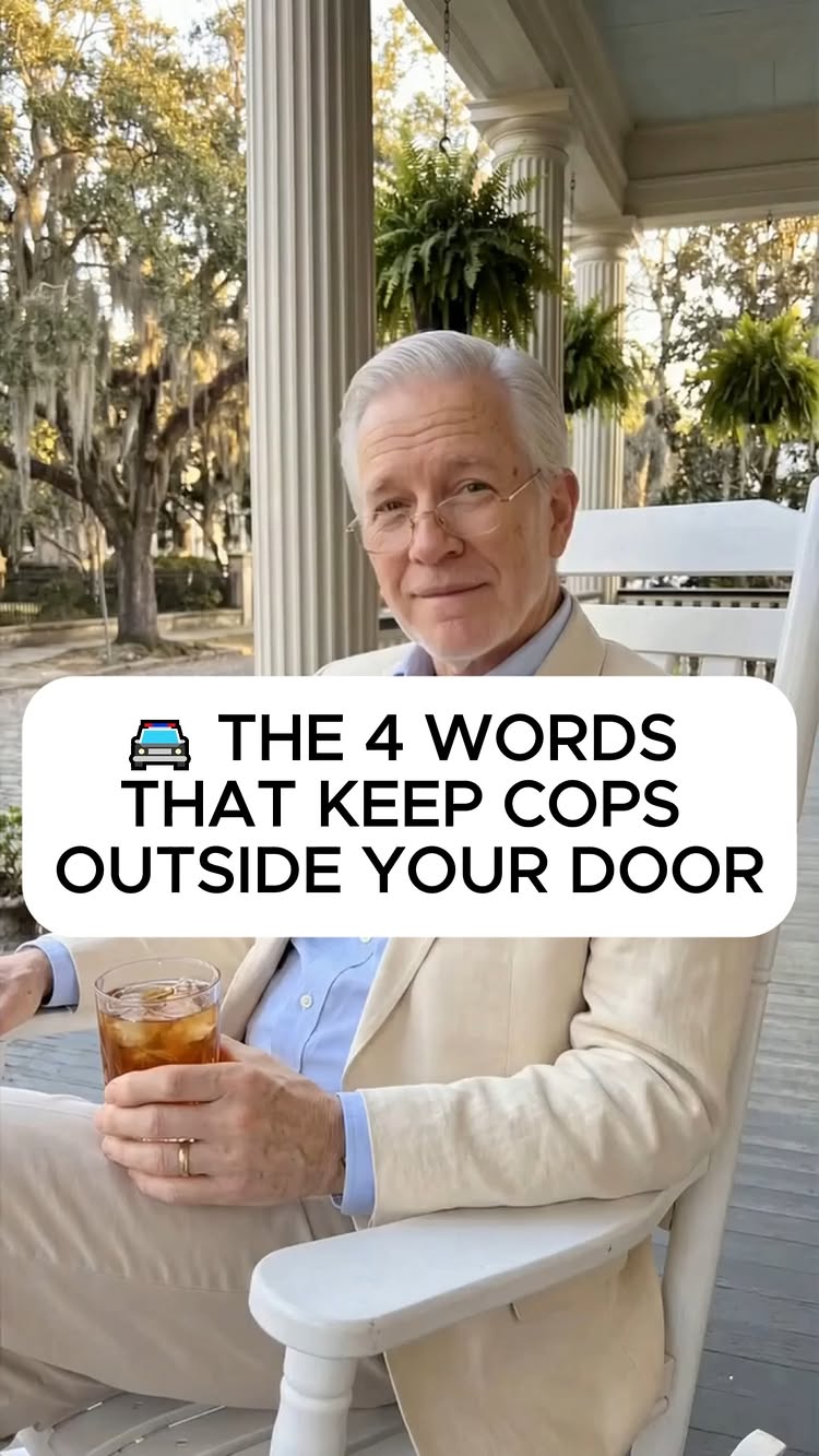 Two cops on your porch. No warrant. 🚔 "Mind if we come in?" It's called knock-and-talk. Voluntary. Crack the door —...