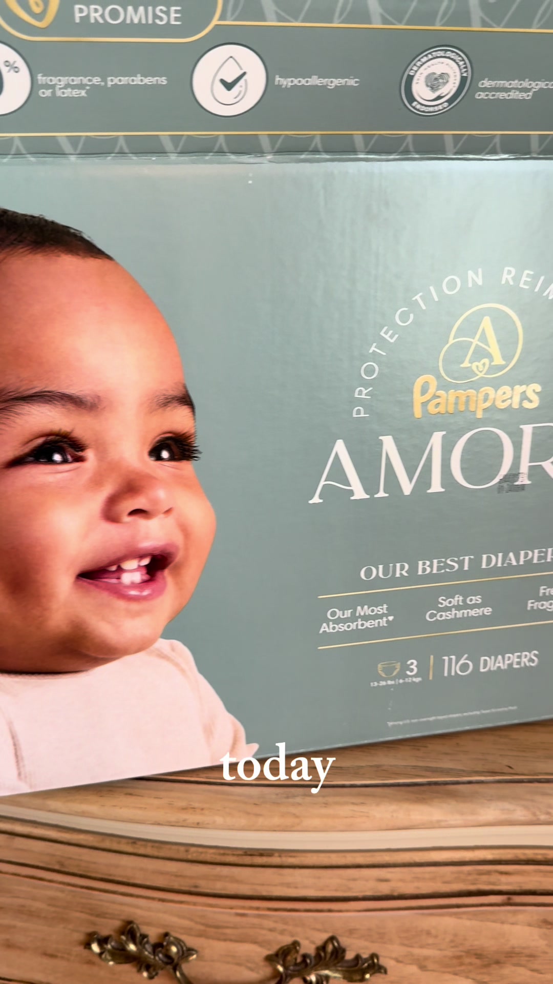 Restocking the diaper caddy = feeling like I have my life together 🤍 The new @Pampers Amore diapers are SO soft & ha...