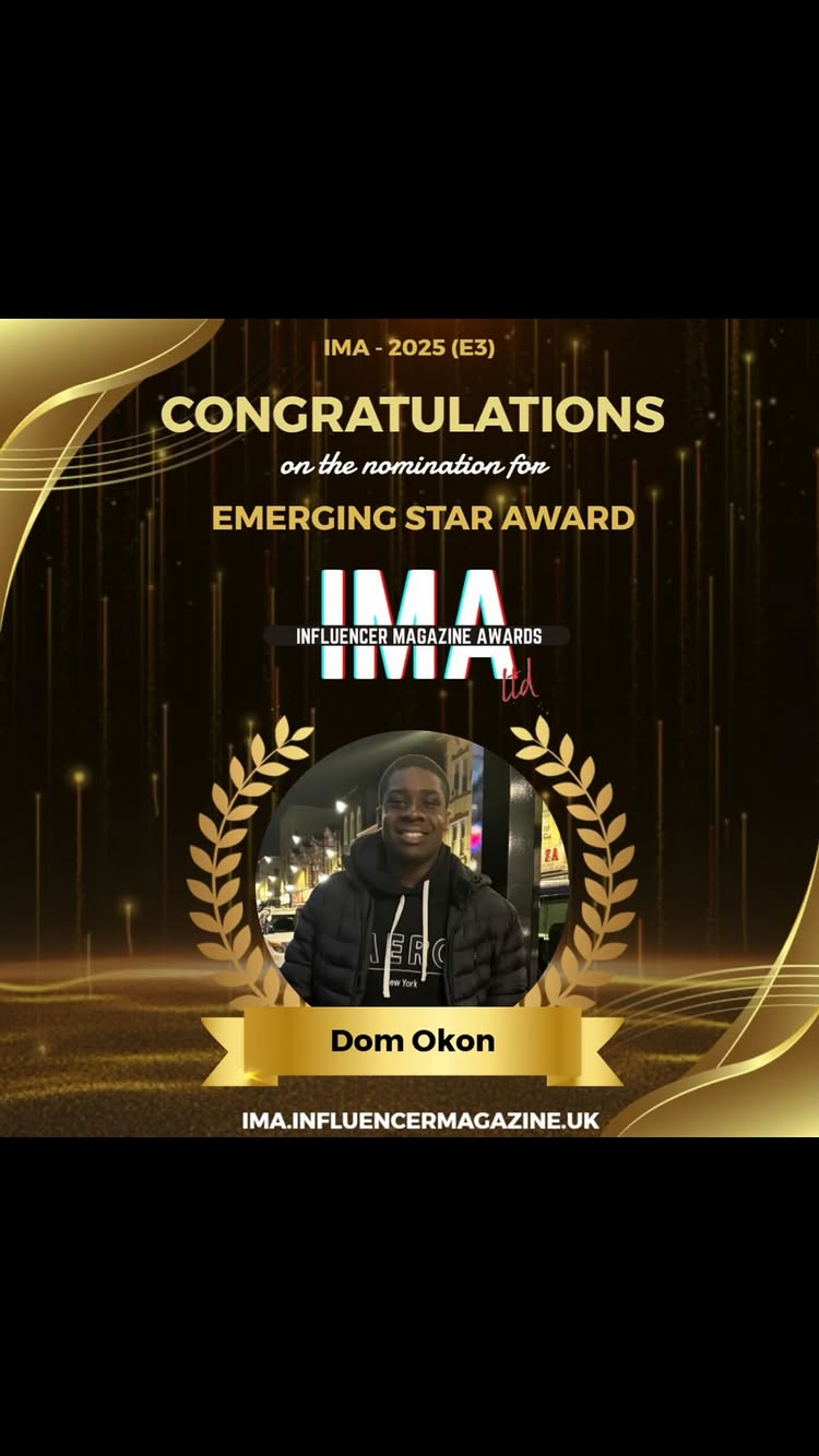 Dom Okon Nominated for ‘Emerging Star Award’ at Influencer Magazine Awards 2025 (E3) Read here: https://influencermag...