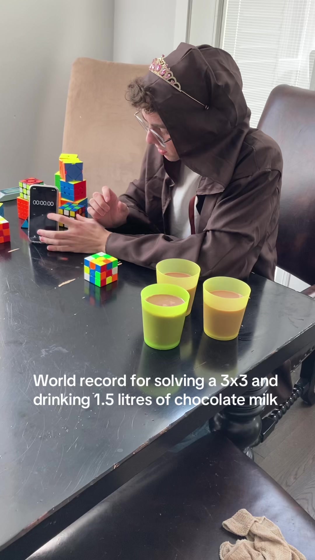 World record #3x3 #chocolatemilk #wr