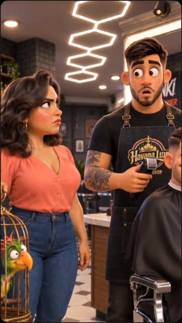 La jaula venía cerrada… el pico no 😂🦜💈 Pobre Yanki 🤣 #YankiCrazyBarber #Humor #Comedia #Barberia #Loro