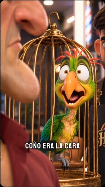 Entró tranquilo a la barbería… pero el loro tenía otros planes 😂🦜 ¿Se lo merecía o el loro se pasó? Te leo en los c...