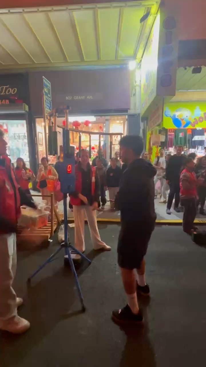 Reaction Time game during night market