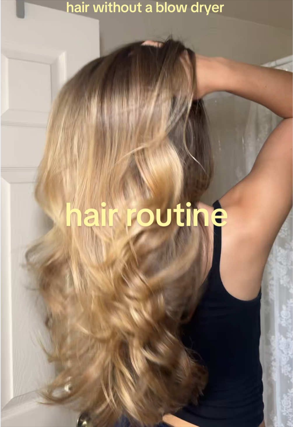 the easiest blowout refresh 🕺 #hairroutine #blowout #curlingironblowout