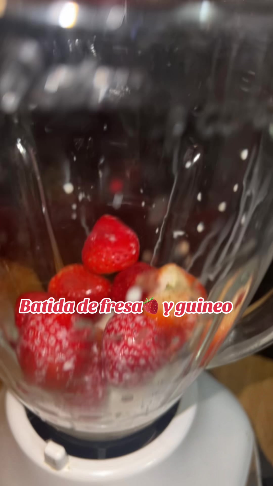 Batida de fresa y guineo #batido #batida #fresa #guineo