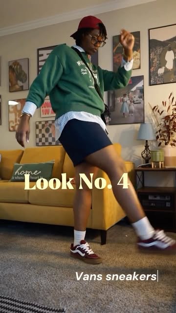 Part II !! Using the same thrifted sweatshirt and dress shirt, I am changing the bottoms, shoes, and bag to create ne...