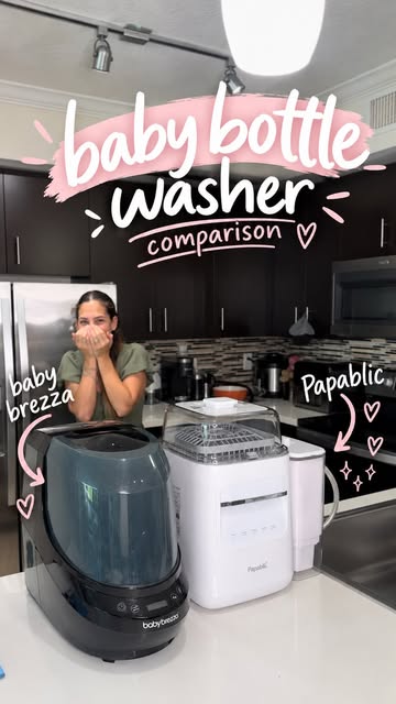 I got two bottle washers so you don’t have to 👀🍼 I put my Baby Brezza and Papablic side by side to see how they act...