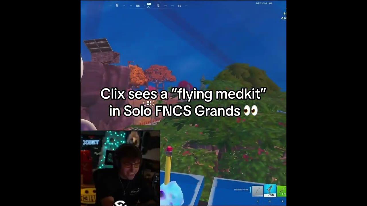 Clix sees a "flying medkit" in Solo FNCS Grands 👀 Get your Tap Caps here: https://tapcaps.com/ #shorts #clix #fortnite
