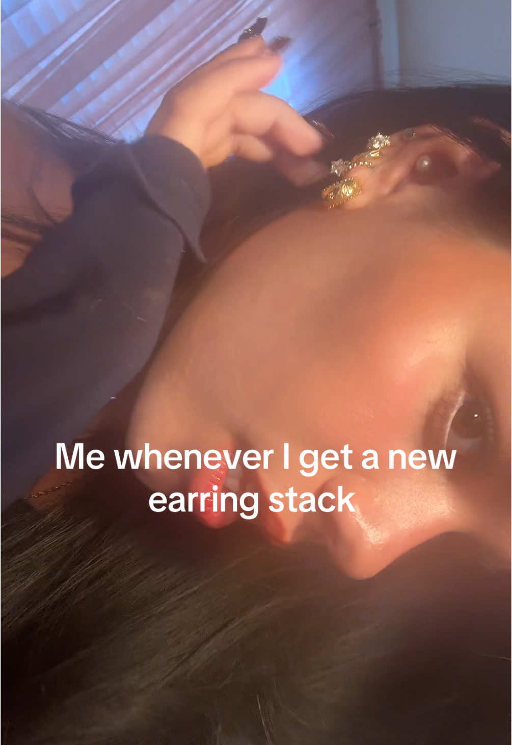 I love love love them sm #earrings #stack #gold
