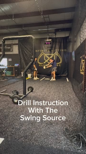 Front toss + The Swing Source = instant feedback on connection. Infinite Hitting Sanford providing quality instructio...