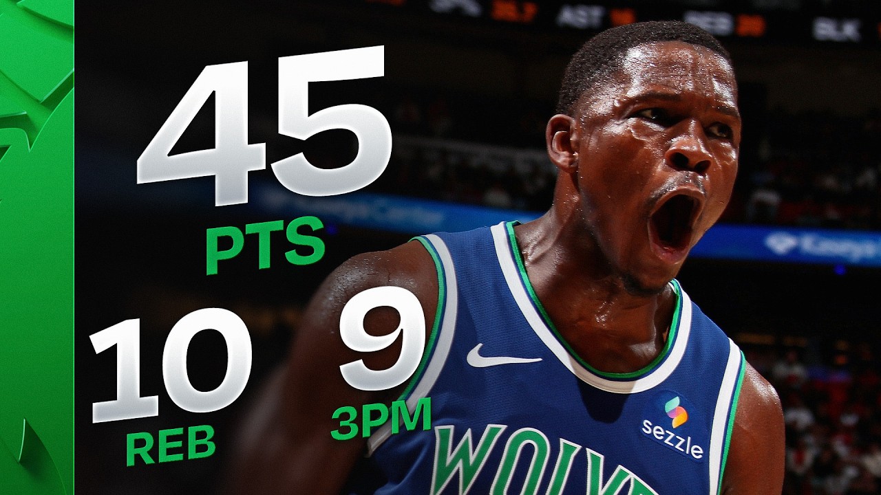 Anthony Edwards ERUPTS for Franchise Season Opening Record 45 PTS in Miami | October 21, 2026 45 PTS are also the mos...