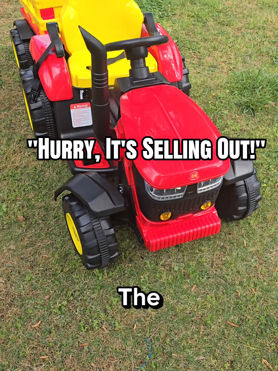 THE VIRAL @Garvee Commercial TRACTOR IS BACK! 🚜💨 The LAST TWO COLORS and they are moving fast! This 12V ride-on com...