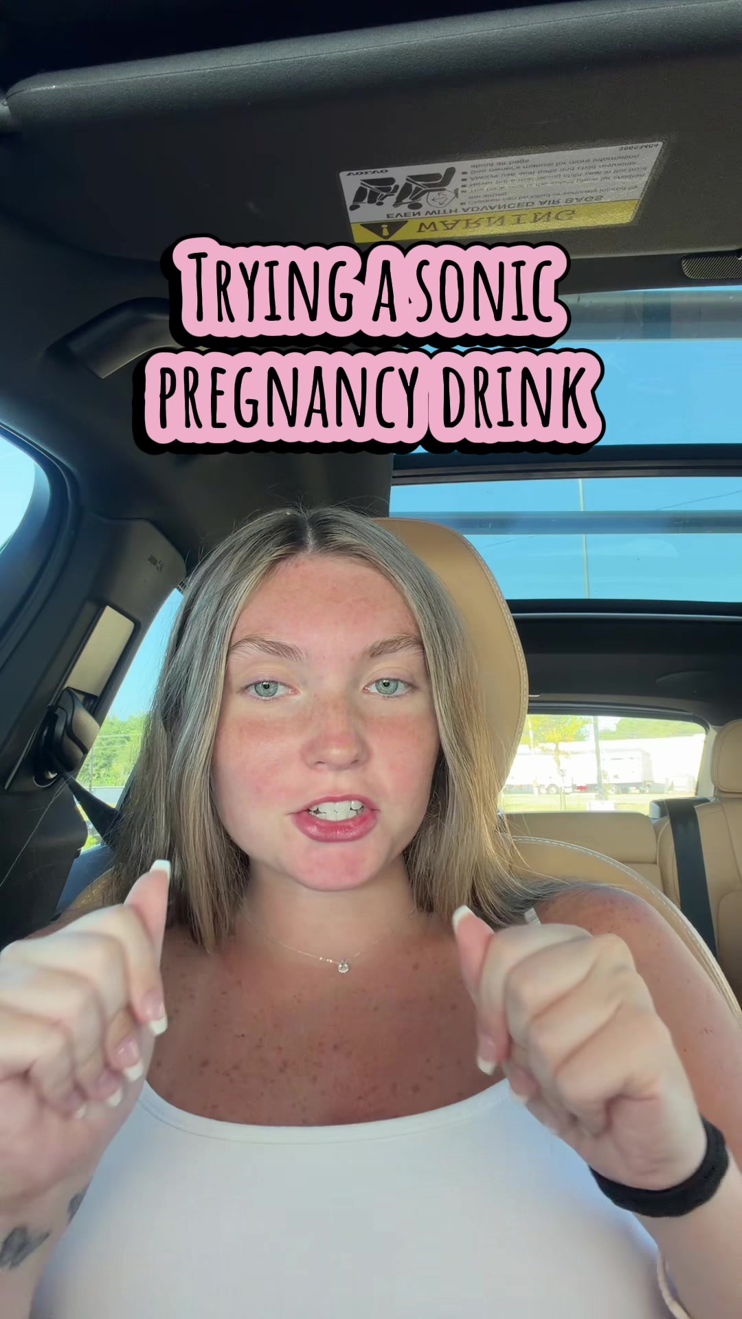 Trying a new sonic “pregnancy” craving drink!! #sonic #pregnancy #delicious #pregnant
