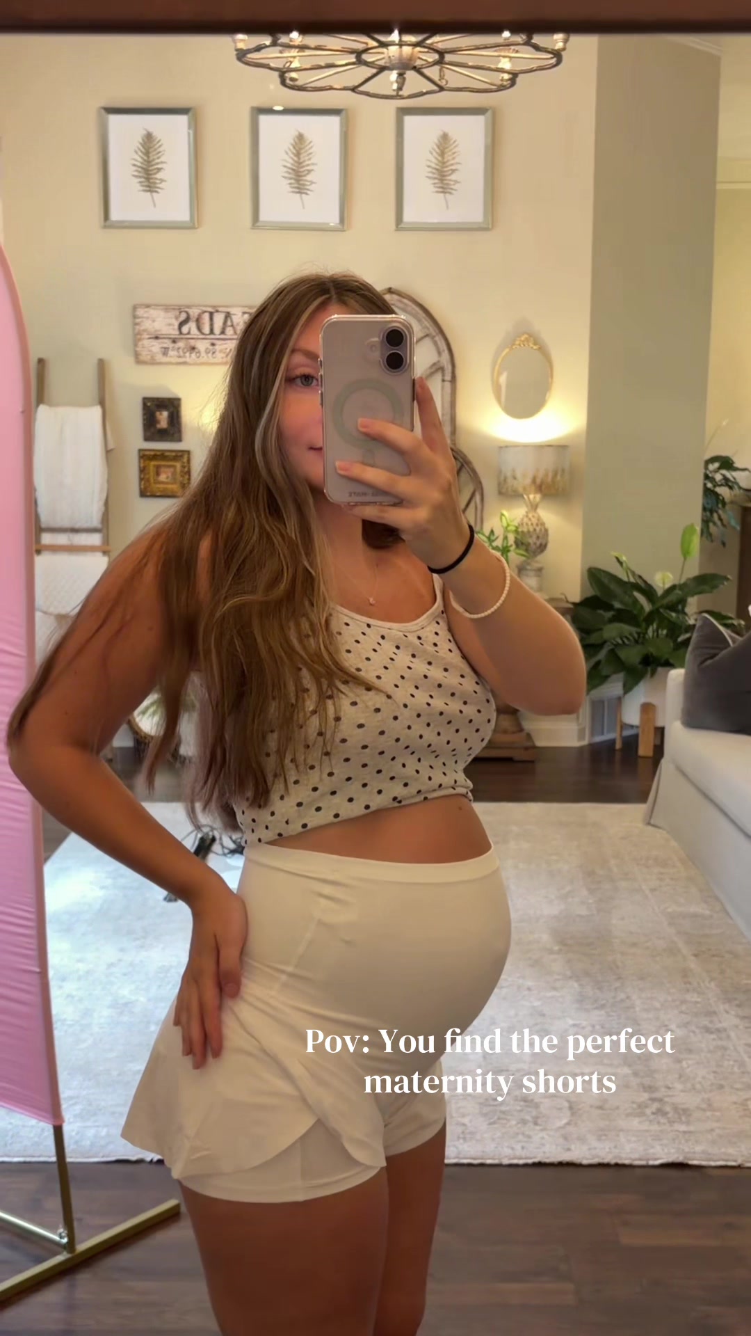 I am obsessed with these maternity shorts! They are so comfy! Linked below! @Momanda.Official #maternity #pregnant #B...