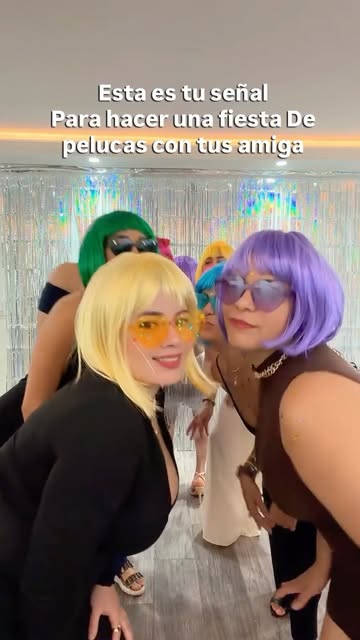 🩵🩷❤️🧡💛💚#fiestadepeluca #colorful #wigparty #wignightout