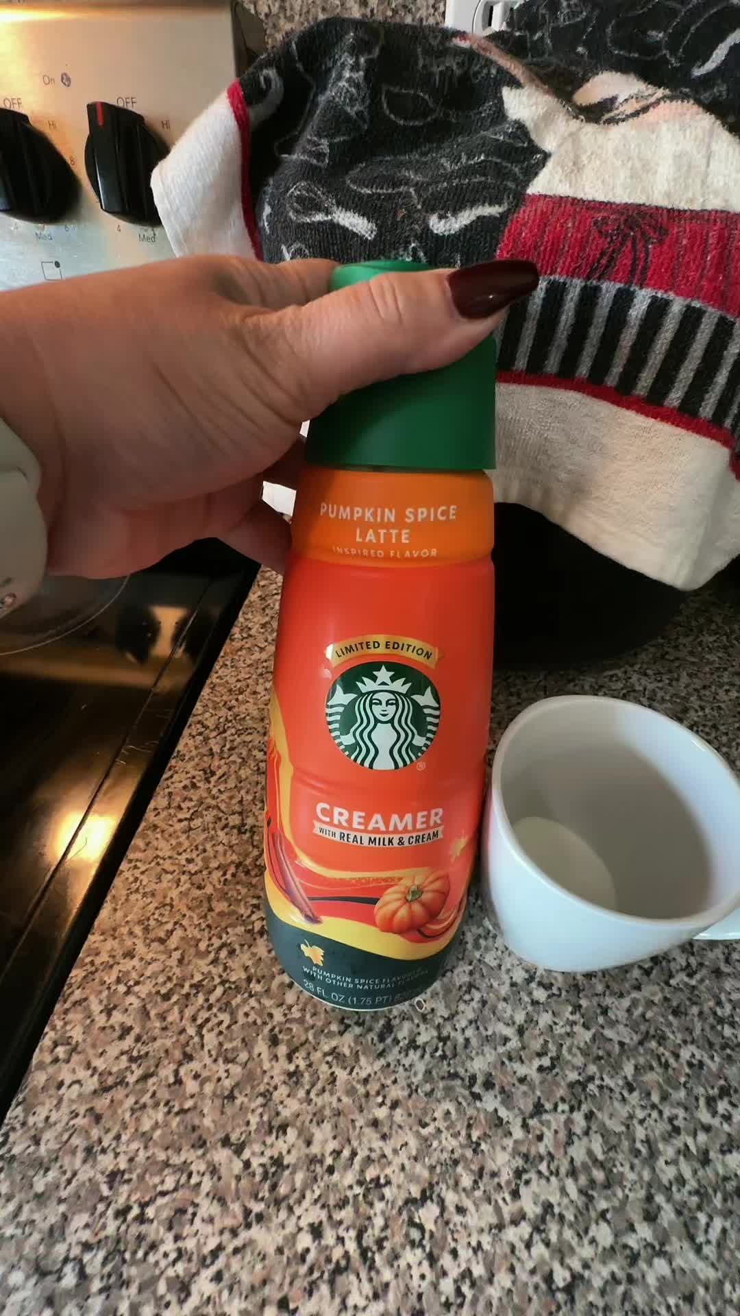 I really liked this creamer because it has a sweet and delicious Pumpkin 🎃 Spice flavor. It blends easily with my co...