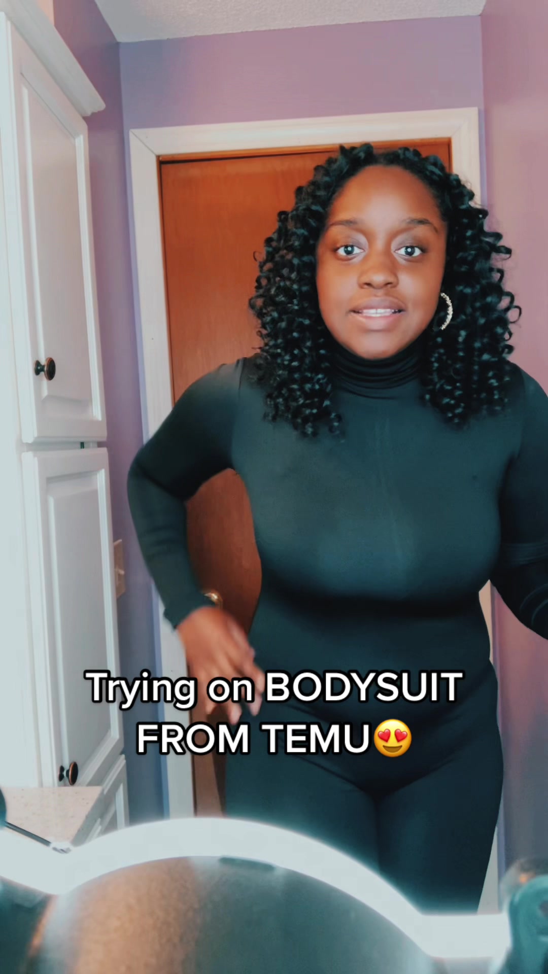 Loving this black bodysuit from @shoptemu 😍 it fits so comfortably! You’ll just have to see for yourself✨ Use my cod...