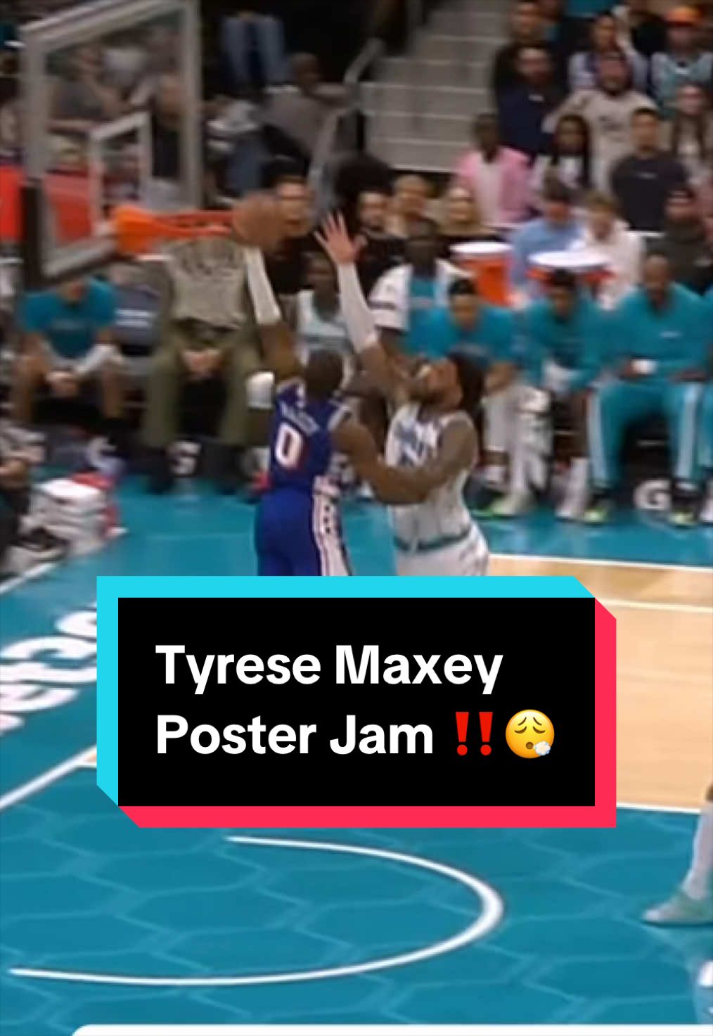 Tyrese Maxey took OFF for this poster jam 🤯 Watch @American Express NBA Tip-Off Tuesday Oct. 20 on NBC and Peacock!...