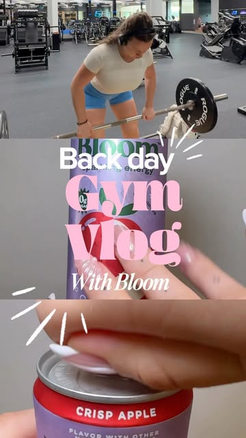 Back day 🫱🏼‍🫲🏽 Apple Crisp Bloom The only drink I need right before a morning workout! The bloomy zoomies ALWAYS...