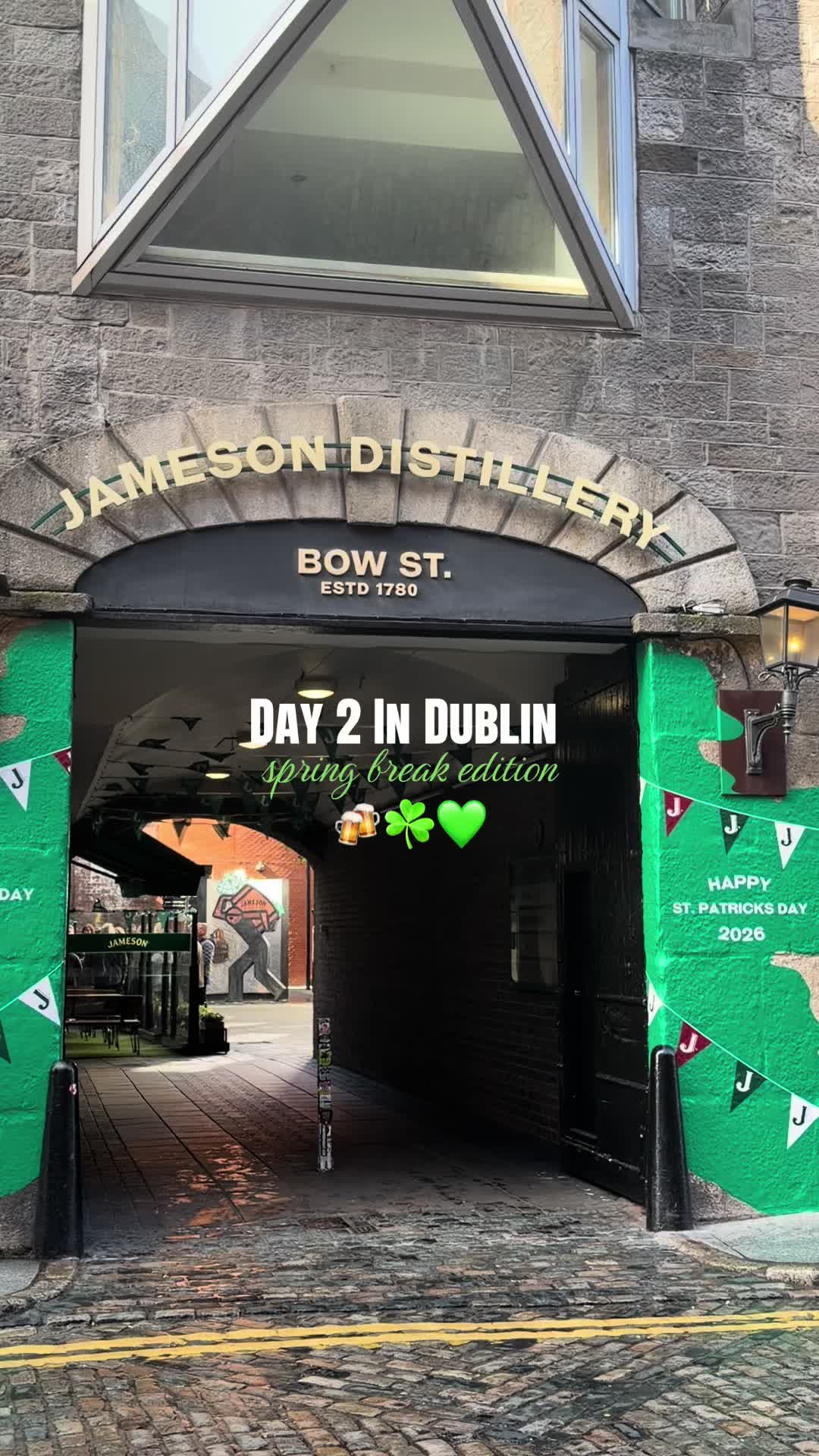 st. Patrick's weekend 💚☘️🇮🇪 #fyp #jamesondistillerydublin #stpaddysday #dublintiktok #traveltiktok