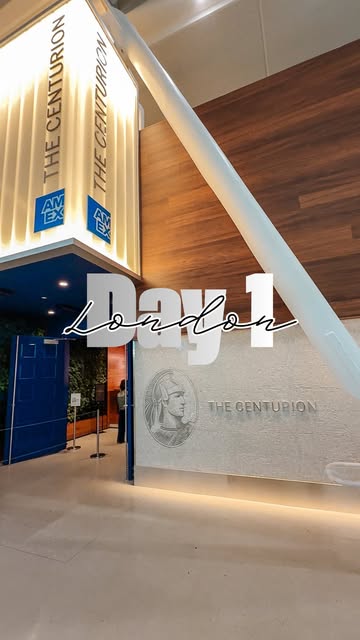 Day 1 in London First stop the @americanexpress Centurion lounge Shoutout to @gap for best sweatsuit ever!!! Link in...