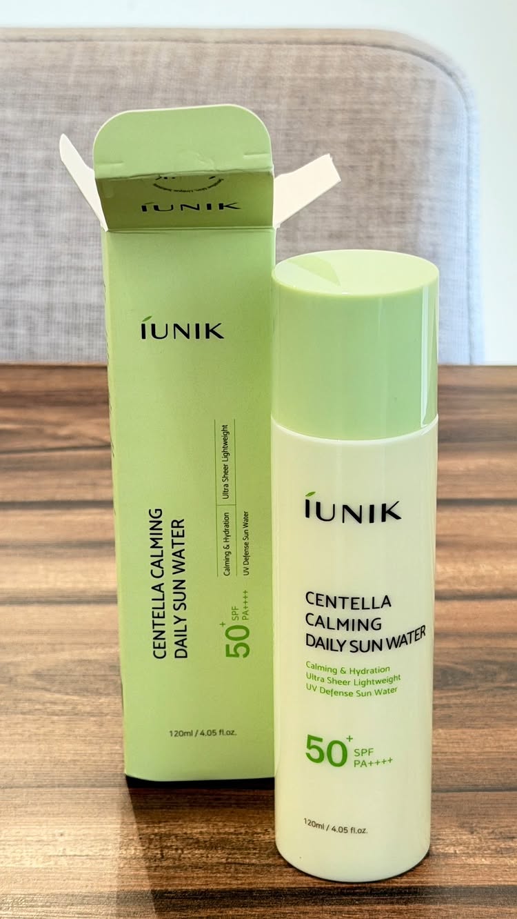 IUNIK Centella Calming Daily Sun Water - now that I've used it, it will be hard to go back to cream sunscreen! #IUNIK...