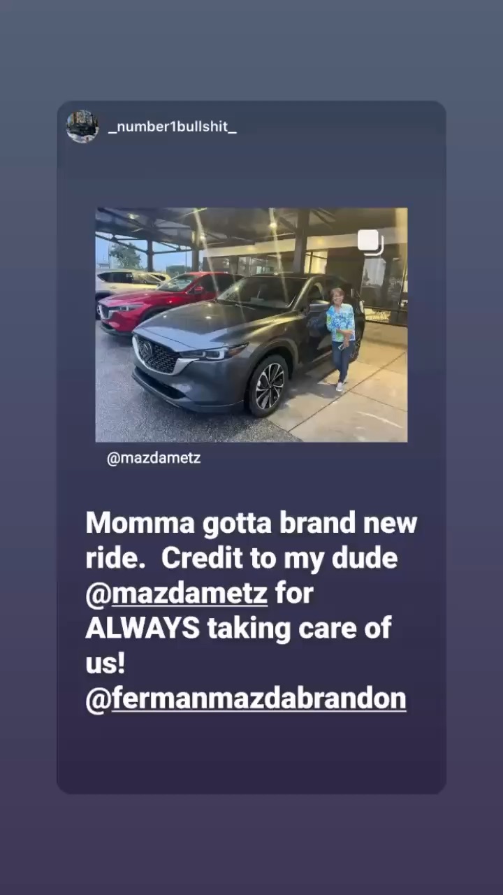 Momma got a new ride