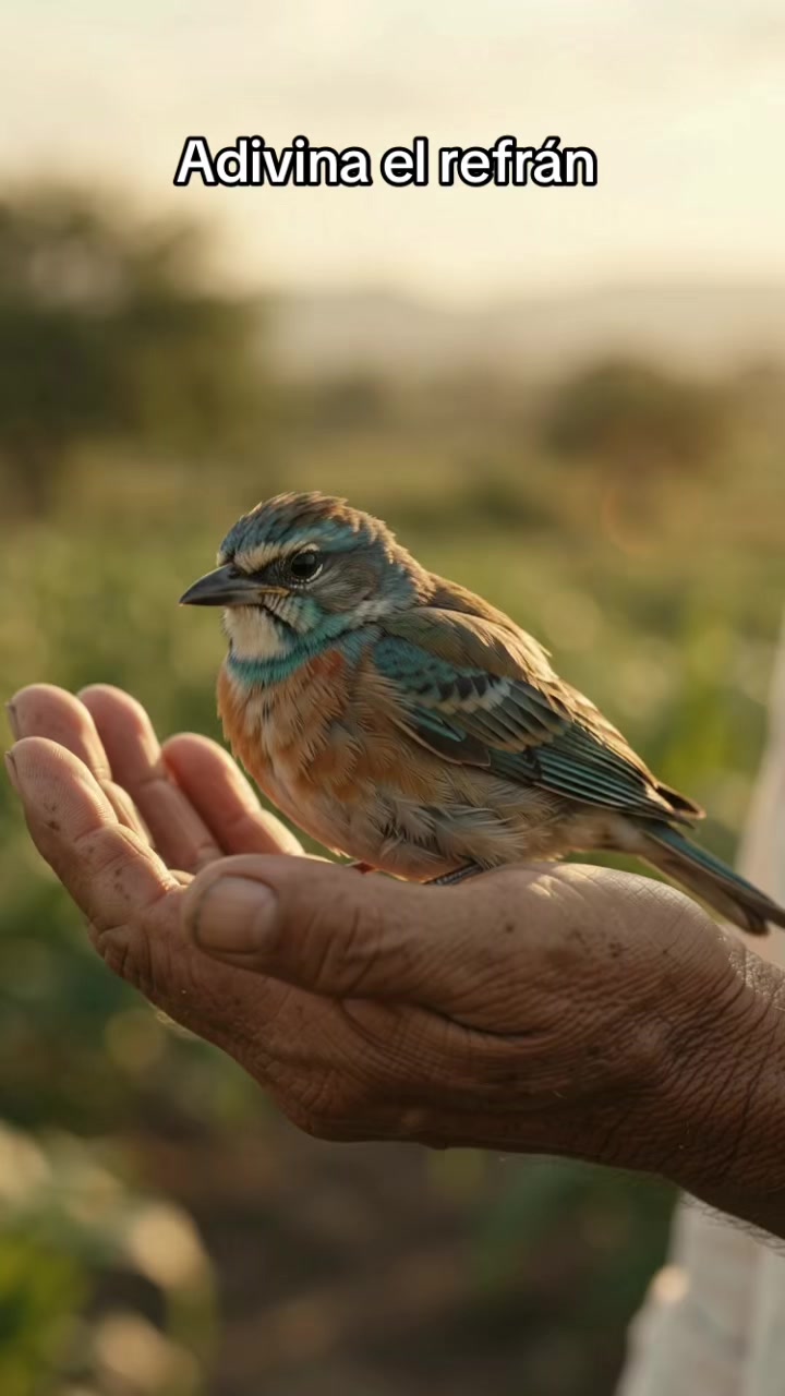 Mas vale pájaro en mano que ciento volando #refranes #pajaros #campo #prosperidad #exito