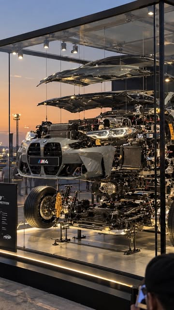 Imagine seeing a BMW M4 Competition like this at an airport An engineering masterpiece, taken apart and transformed i...
