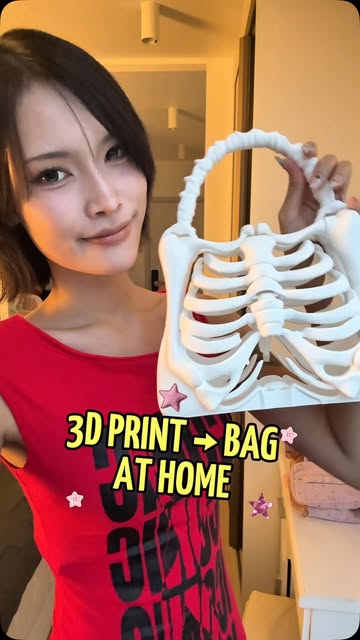 มือใหม่กริ๊บ ทำไม่เป็น😔🥶⭐️ #3dprinting #bonebag #makerworld #3dprint #bambulab