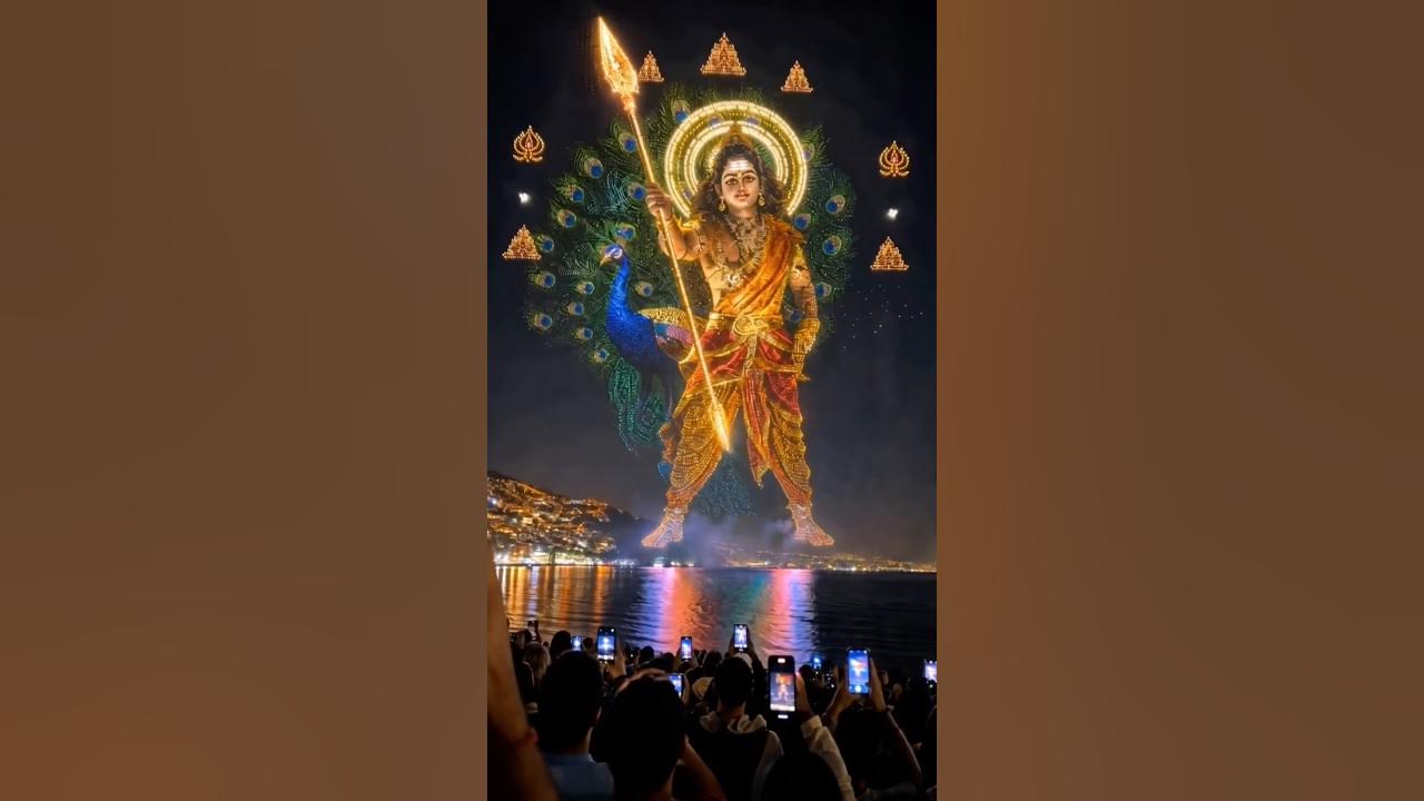 Lord Muruga drone show 🔥 #murugan #vetrivel #muruganthunai Learn to Master AI Content 👇 https://www.skool.com/aimas...
