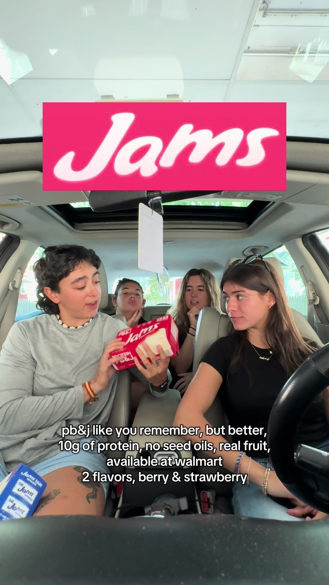 another day, another honest review w the squad | are you guys team strawberry or team berry? #jams #pbandjelly #frien...