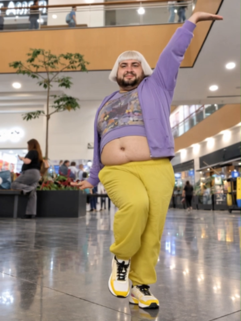 Cuando entra al centro comercial como si fuera una pasarela 😂✨ #BraulioAndFriends #ElChabon #Baile #Humor #PersonajesIA
