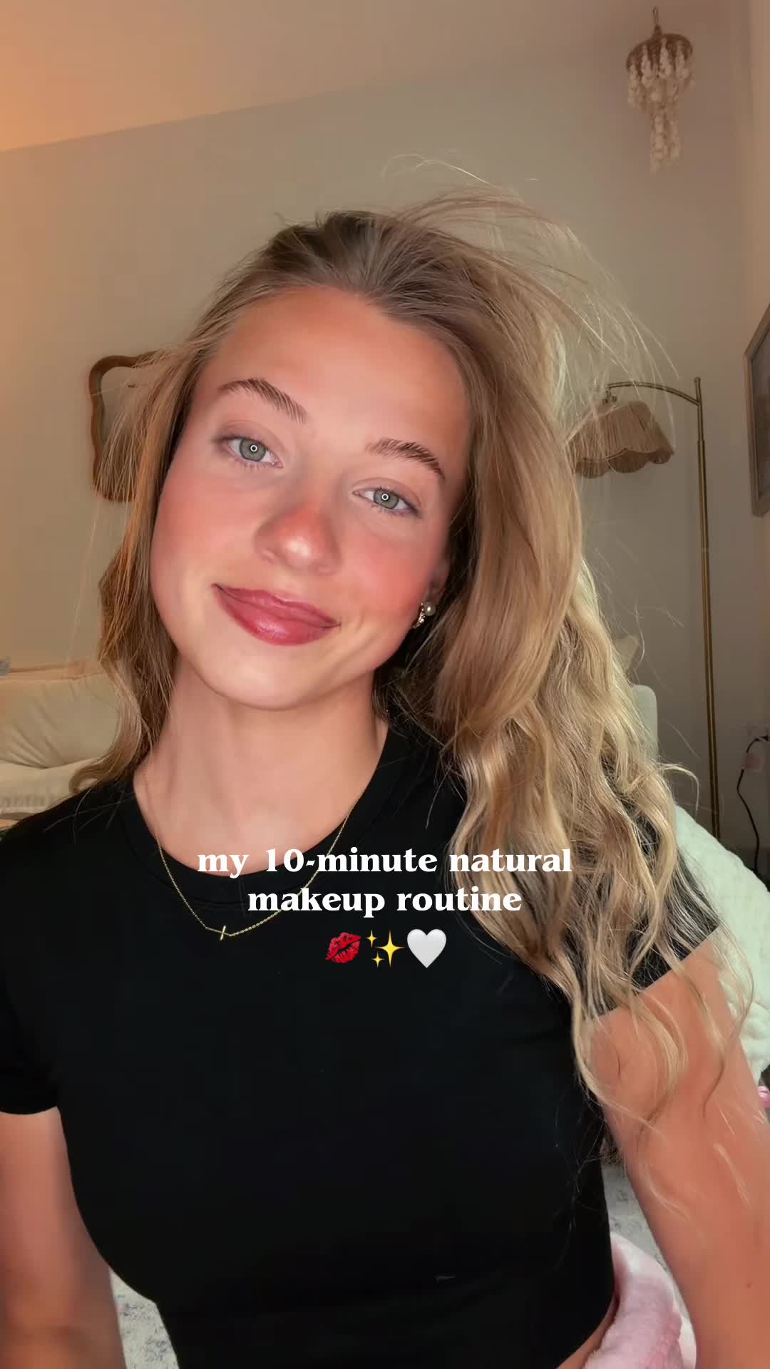 easy makeup routine !! 💋✨🤍#makeuproutine #easymakeup #grwm #makeuptutorial #creatorsearchinsights