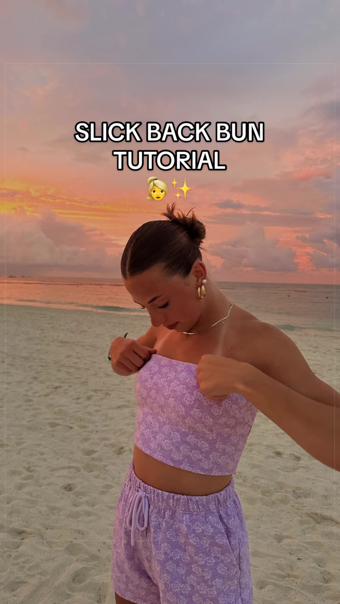 SLICK BACK BUN TUTORIAL 👱‍♀️✨ #hairstyles #hairtutorial #slickback #creatorsearchinsights #grwmvids